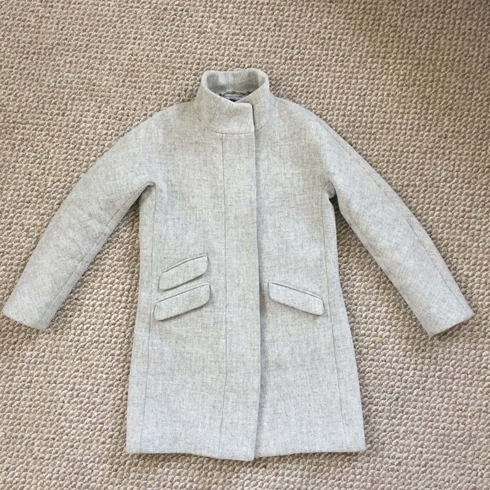 J.Crew Stadium Cloth Nello Gori cocoon coat in gray size 2